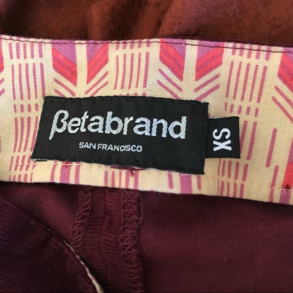 Betabrand Asymmetrical Cranberry Corduroy Skirt - Picture 7 of 8